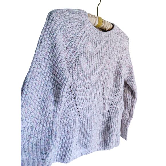 Gap Ivory White Speckled Confetti Chunky Knit Sweater XS Cozy Hygge Grandma - Picture 7 of 7